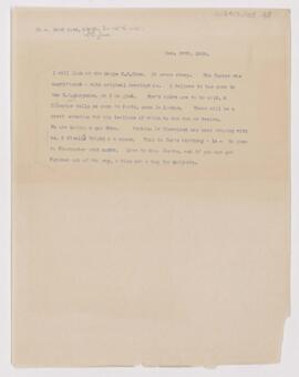 Letter to Henry Barton Jacobs, December 28, 1909