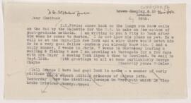 Letter to Frederick Cheever Shattuck, August 28, 1903