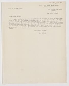 Letter to John Young Walker MacAlister, May 8, 1908