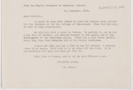 Letter to Fielding Hudson Garrison, December 14, 1914