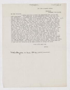 Letter to Jennette Osler, November 24, 1872