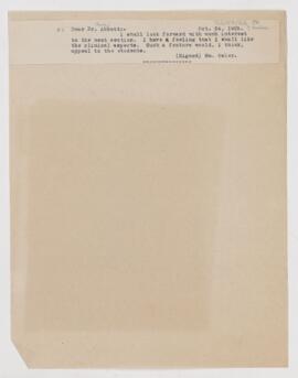 Letter to Maude E. Abbott, October 24, 1905