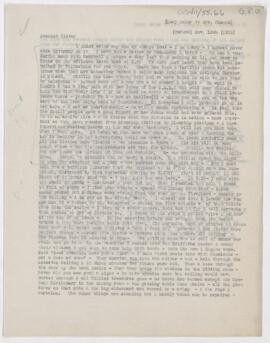Letter to Susan Revere Chapin, November 13 & 15, 1915