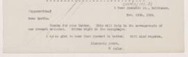 Letter to Charles Ferdinand Martin, November 15, 1904
