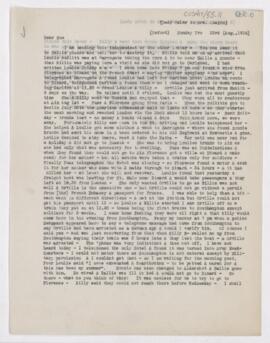 Letter to Susan Revere Chapin, August 23-25, 1914