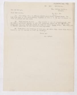Letter to Humphry Davy Rolleston, December 4, 1918