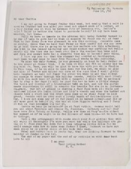 Letter to Charlotte Osler, June 10, 1892