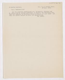 Letter to John George Adami, November 27, 1915