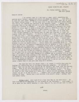Letter to Susan Revere Chapin, January 21, 1915