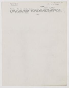 Letter to Henry Barton Jacobs, August 27, 1923