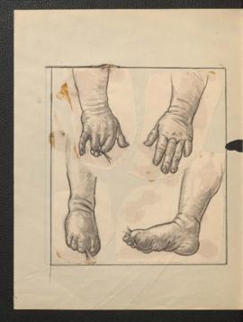 Various sketches on paper