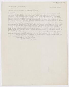 Letter to Oskar Klotz, March 18, 1915