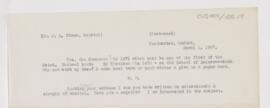 Letter to John Alexander Nixon, March 1, 1907