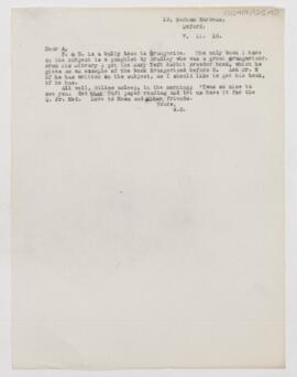 Letter to Thomas Archibald Malloch, February 7, 1918