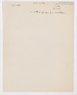 Letter to Thomas Archibald Malloch, January 26, 1916