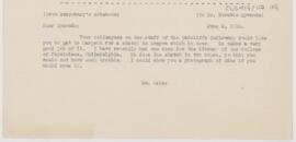 Letter to Horatio Symonds, June 2, 1914