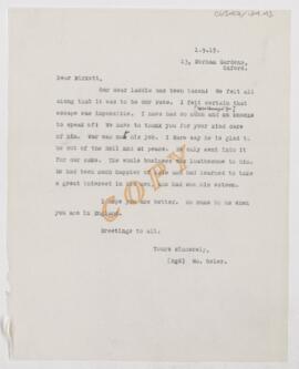 Letter to Herbert Stanley Birkett, September 1, 1917