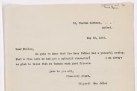 Letter to Thomas Mellor Tyson, May 20, 1919