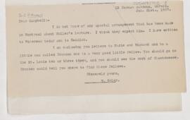 Letter to Campbell Palmer Howard, January 31, 1907