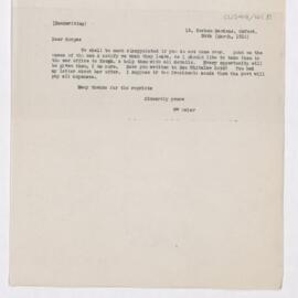 Letter to William C. Gorgas, March 30, 1916