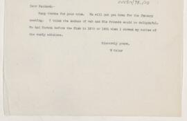 Letter to Francis R. Packard, November 11, 1902