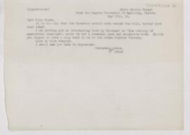 Letter to Marcia C. Noyes, May 17, 1910