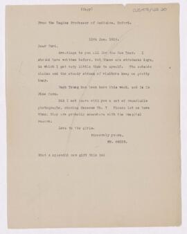 Letter to Henry Mills Hurd, January 11, 1919