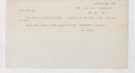 Letter to John Young Walker MacAlister, November 14, 1918