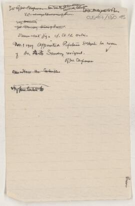 Letter to William Osler, November 1, 1919