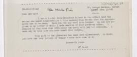 Letter to Mrs. Whitelaw Reid, March 15, 1916