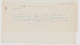 Letter to William Pepper, September 30, 1908