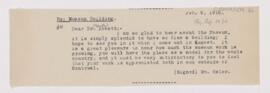 Letter to Maude E. Abbott, February 9, 1910