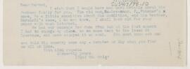 Letter to Sir Archibald Garrod, August 19, 1902