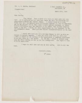 Letter to Charles Ferdinand Martin, March 25, 1902