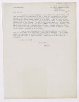 Letter to Irving H. Cameron, July 19, 1919