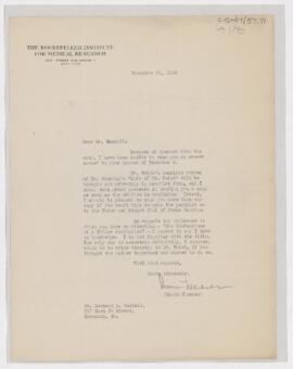 Letter to Leonard L. Mackall, December 21, 1925