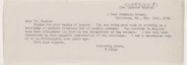 Letter to Leonard Rogers, February 10, 1904