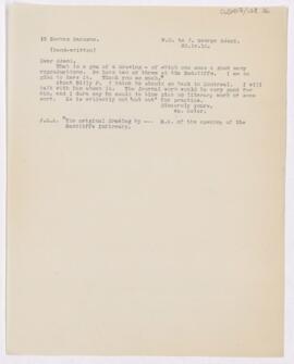 Letter to John George Adami, April 20, 1919