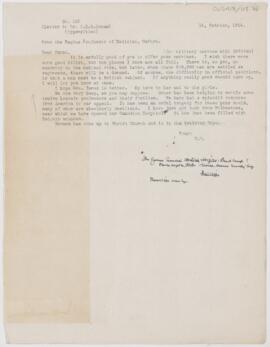 Letter to Charles Nicoll Bancker Camac, October 16, 1914