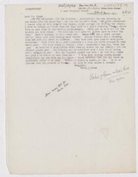 Letter to Henry Vining Ogden