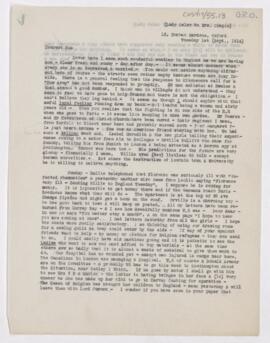 Letter to Susan Revere Chapin, September 1, 1914