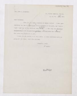 Letter to John Cohn Hemmeter, September 9, 1918