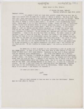 Letter to Mrs. John Revere