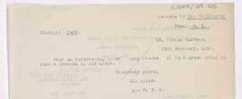 Letter to Edward Theodore Witington, February 13, 1919