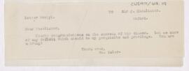 Letter to John Young Walker MacAlister, (January 1919 ?)