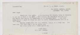 Letter to Thomas R. Boggs, October 7, 1909