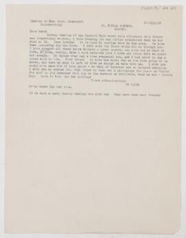 Letter to Mabel Brewster, August 30, 1917