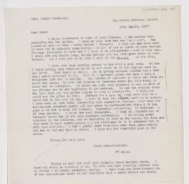 Letter to Mabel Brewster, April 12, 1907