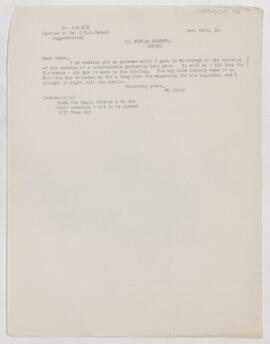 Letter to Charles Nicoll Bancker Camac, December 22, 1910