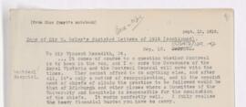Letter to Vincent Meredith, September 12, 1919